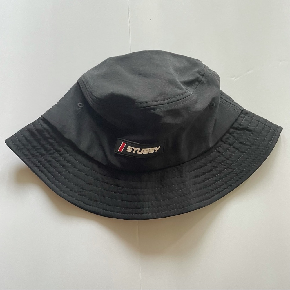 Stussy Black Streetwear Bucket Hat